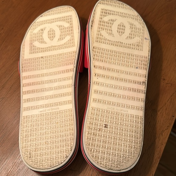 Authentic Chanel Logo Mules - Picture 5 of 9